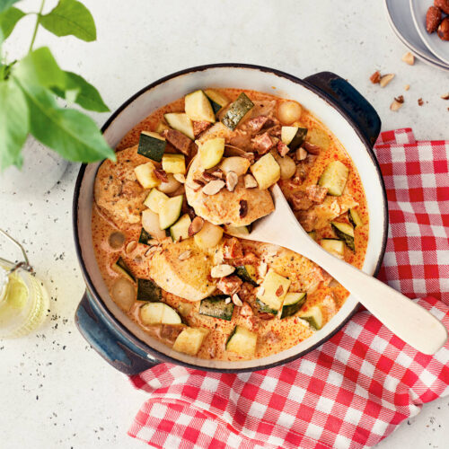 Kycklinggryta med chorizo