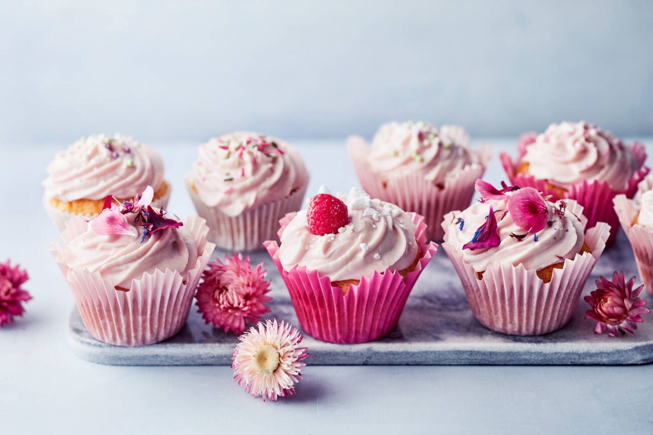Cupcakes med citron och jordgubb