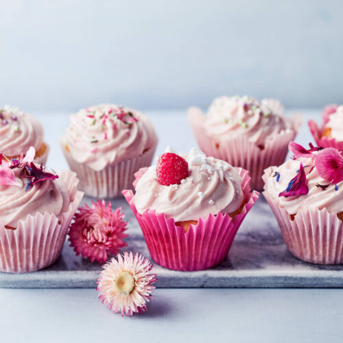 Cupcakes med citron och jordgubb