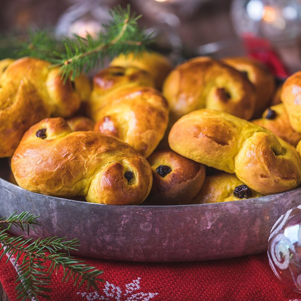 Lussebullar i en form av järn
