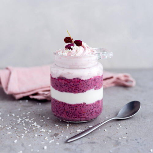 Hallonchiapudding