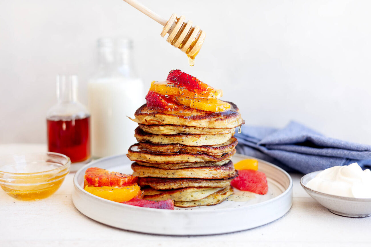 Pannkakor med vallmofrön och citron