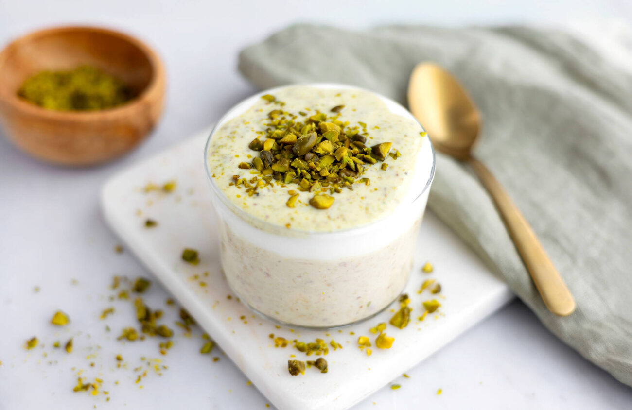 Overnight oats med pistage