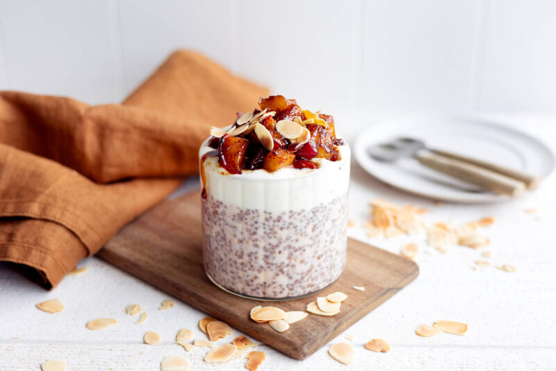 Chiapudding med äppelpaj