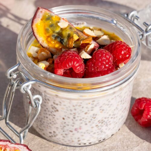 Chiapudding med proteinmousse
