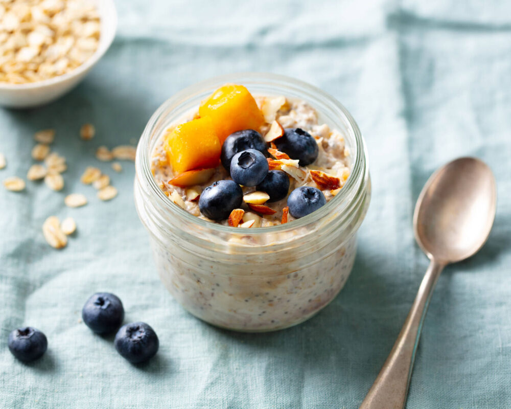 Lyxig overnight oats med mango