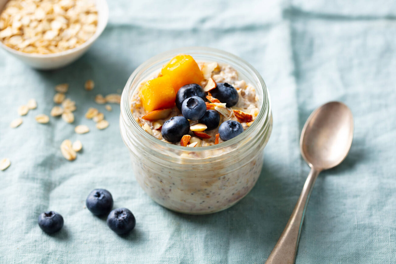 Lyxig overnight oats med mango