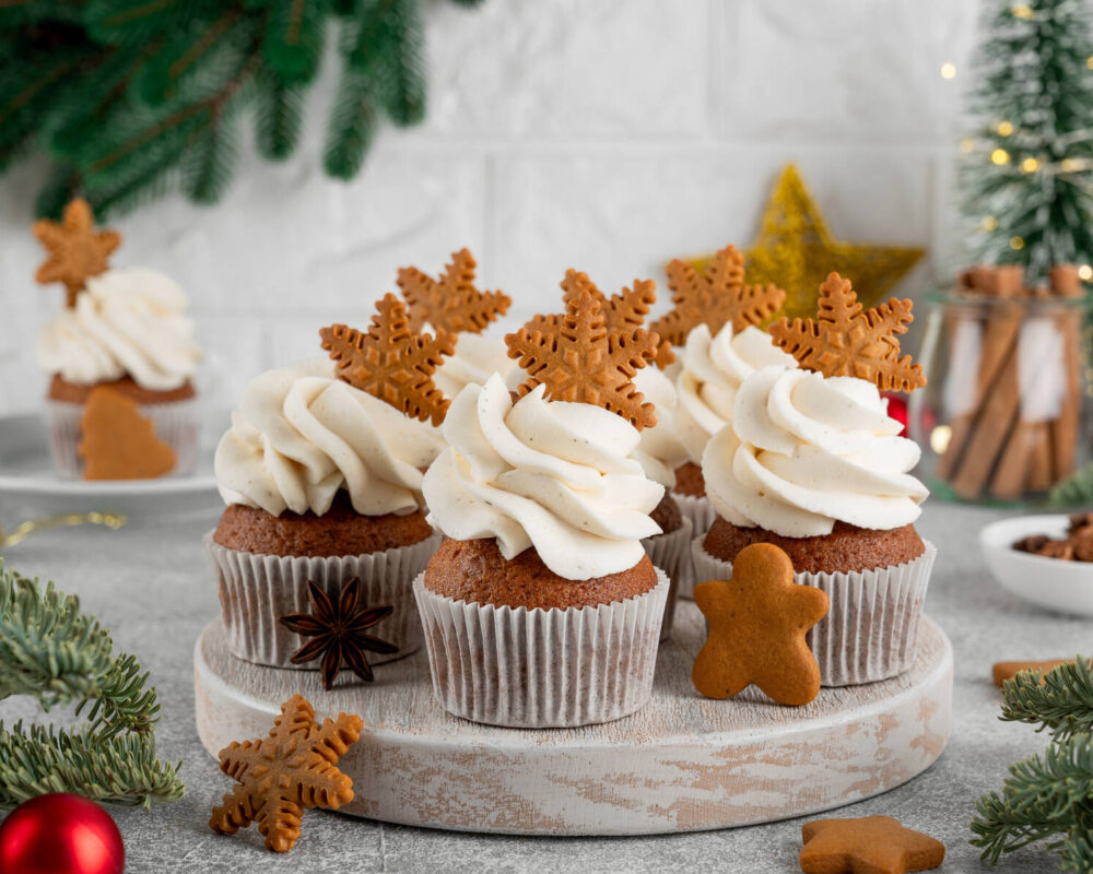 Pepparkaksmuffins med vaniljfrosting