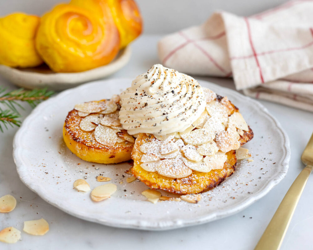 French toast på lussebulle