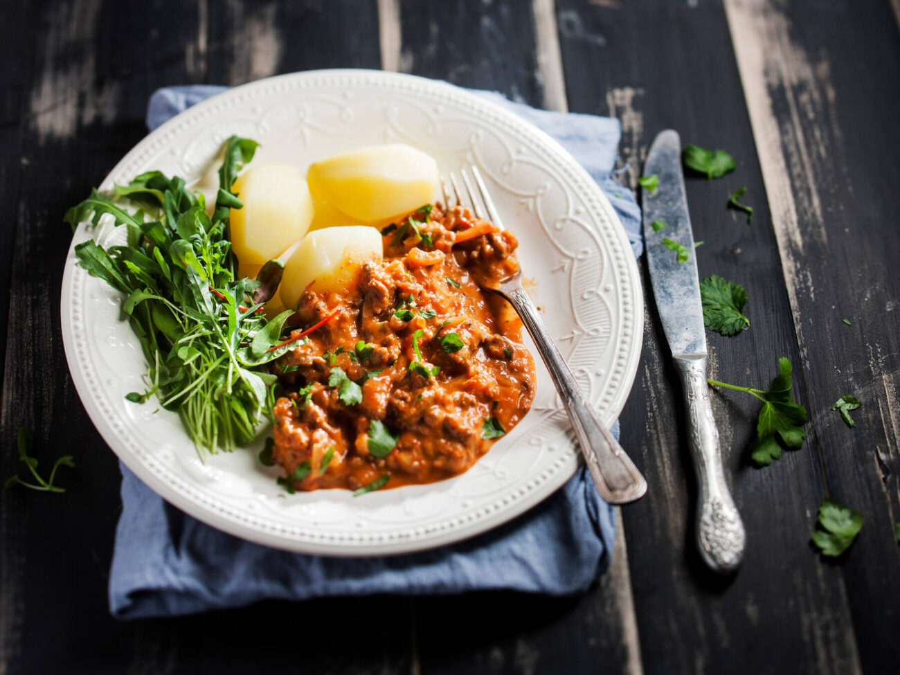 Köttfärssås med paprika och chili