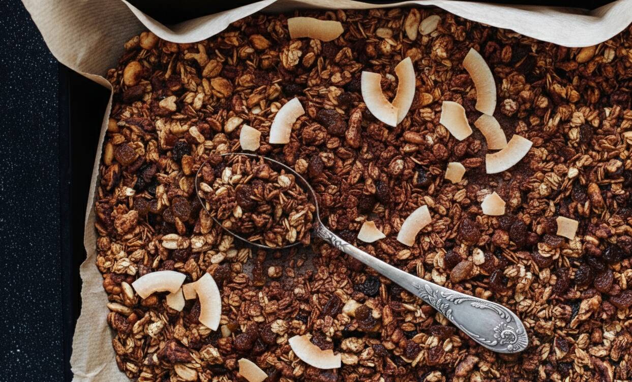 Chokladgranola med kokos