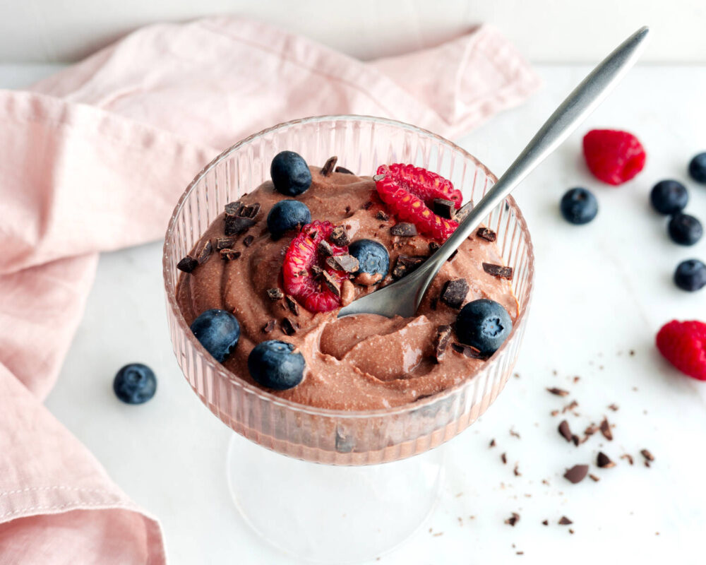 Chokladmousse med cottage cheese