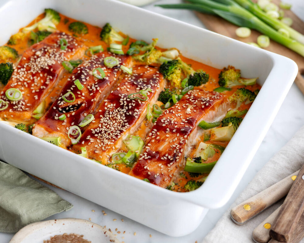 Teriyakilax med paprika chili