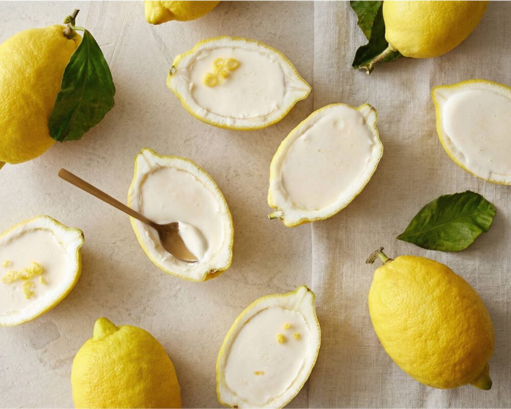 Vit chokladmousse med citron