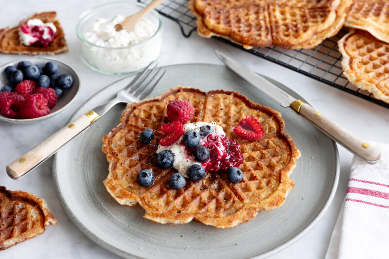 våfflor med cottage cheese