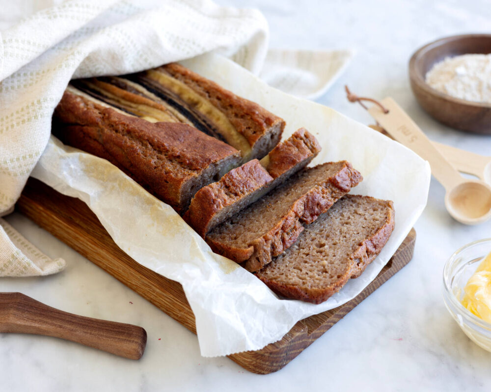 Bananbröd med cottage cheese