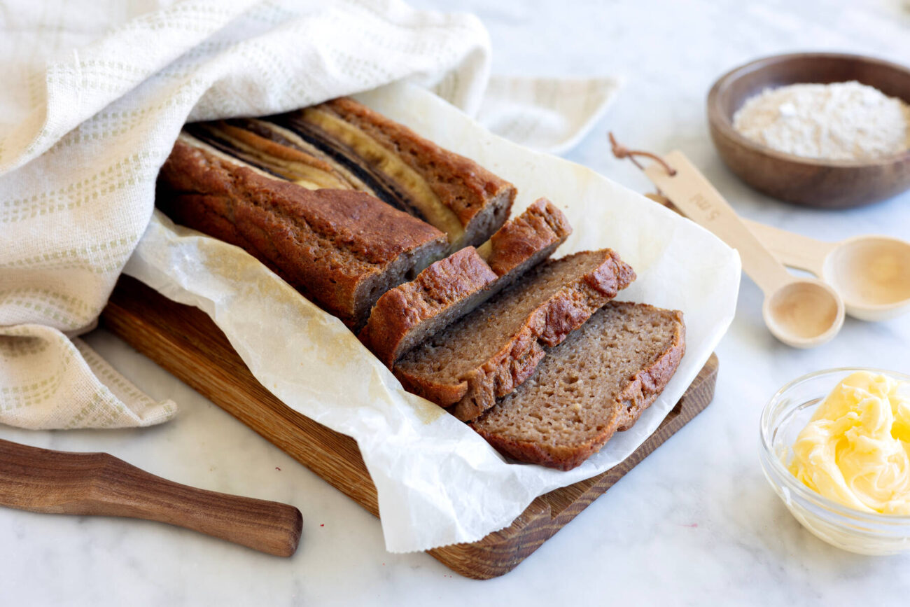 Bananbröd med cottage cheese