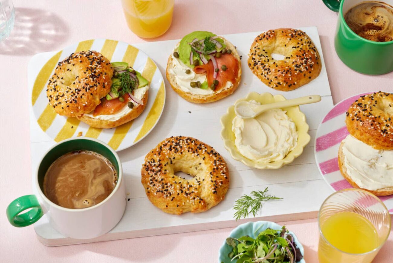 Cottage cheese-bagels
