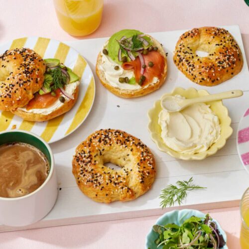 Cottage cheese-bagels