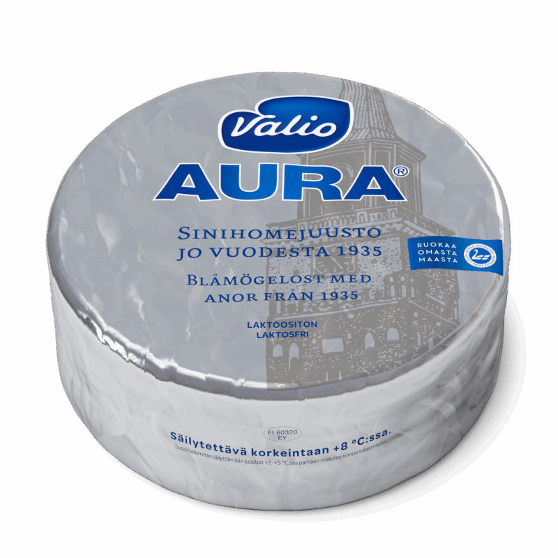 Valio AURA® blåmögelost hel ca. 3,2 kg