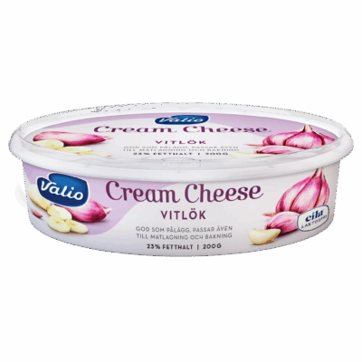 Valio Laktosfri cream cheese vitlök 23% 200 g