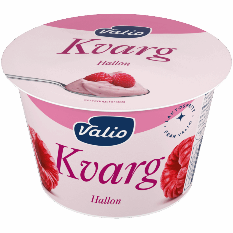 Valio Laktosfri kvarg hallon 200 g