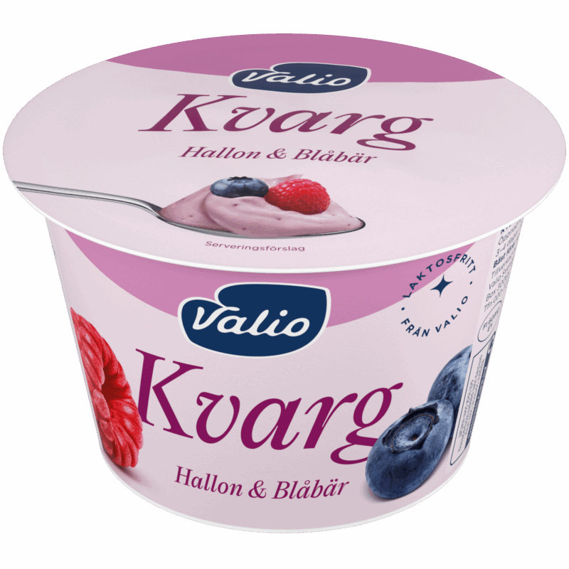 Valio Laktosfri kvarg hallon-blåbär 7% 200 g