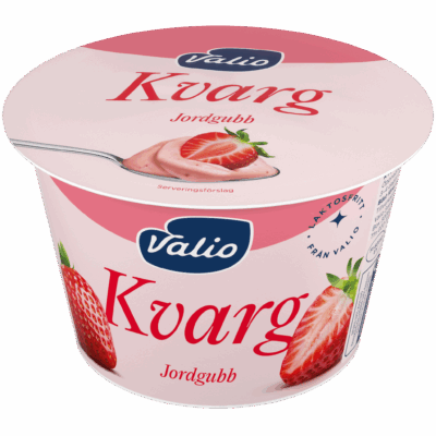 Valio Laktosfri kvarg jordgubb 7% 200 g