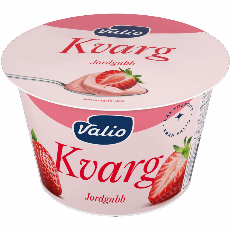 Valio Laktosfri kvarg jordgubb 7% 200 g
