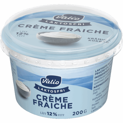 Valio Laktosfri lätt crème fraiche 12% 200 g