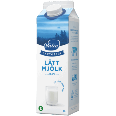 Valio Laktosfri lättmjölkdryck 0,5% 1 L