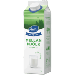 Valio Laktosfri mellanmjölkdryck 1,5% 1L
