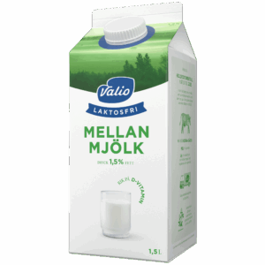 Valio Laktosfri mellanmjölkdryck 1,5% 1,5 L