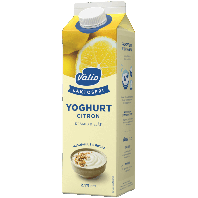 Valio Laktosfri yoghurt citron 1000 g