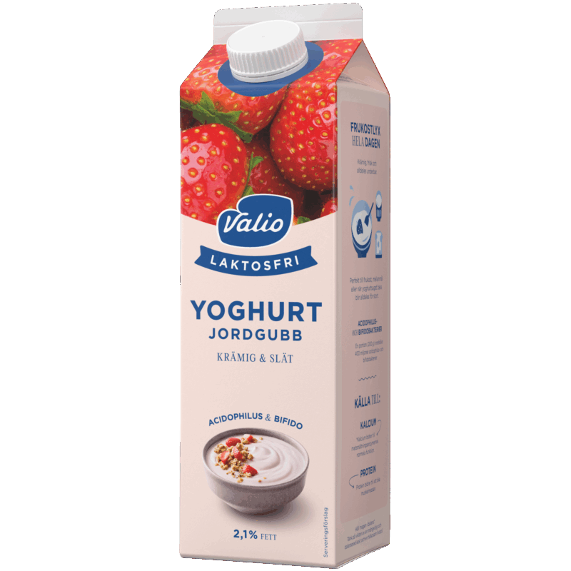 Valio Laktosfri yoghurt jordgubb 1000 g