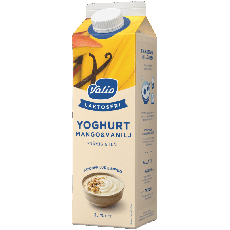 Valio Laktosfri yoghurt mango & vanilj 1000 g