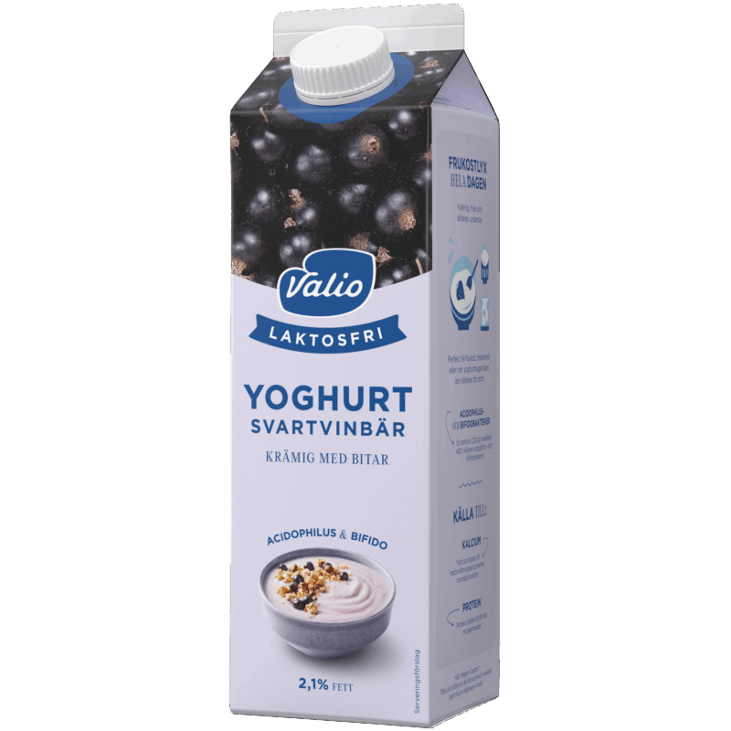 Valio Laktosfri yoghurt svartvinbär 1000 g