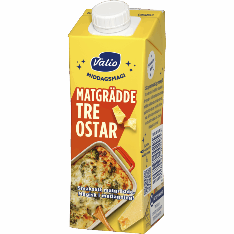 Valio Middagsmagi matgrädde tre ostar 2,5dl