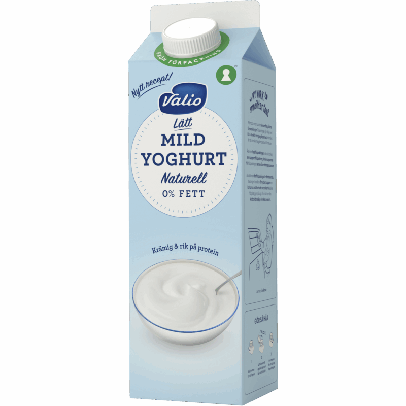 Valio Lätt Mild yoghurt naturell 0% 1000 g