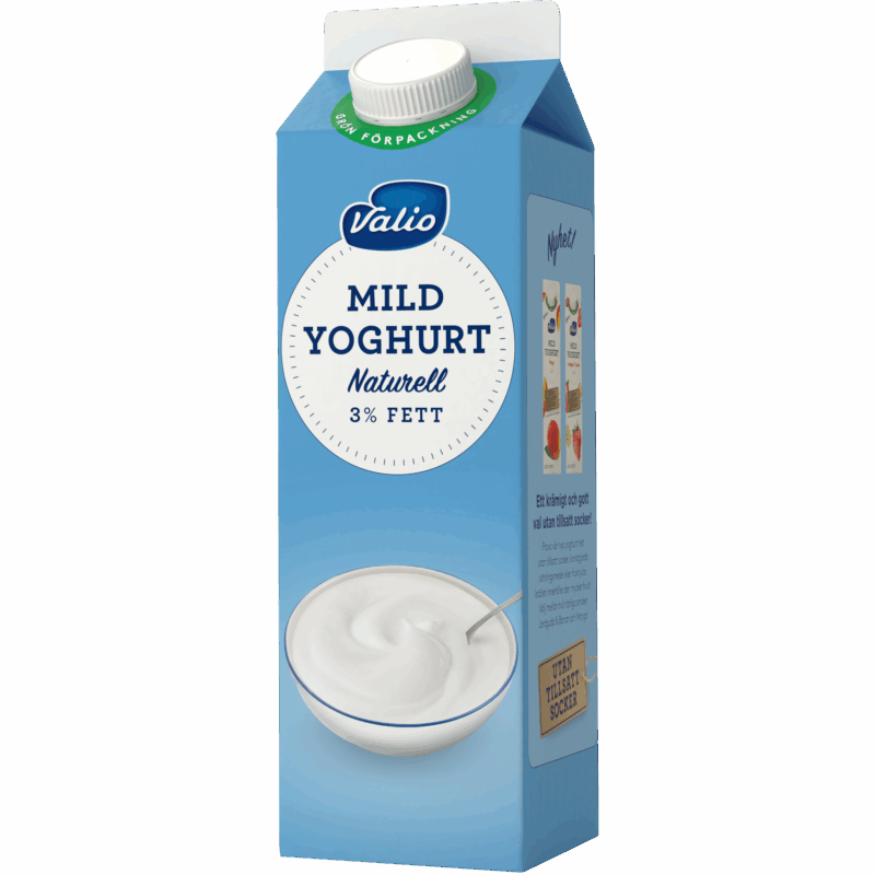 Valio Mild yoghurt naturell 3% 1000 g