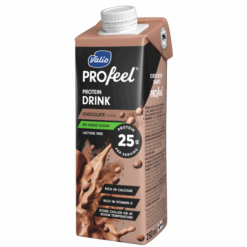 Valio PROfeel® osockrad proteindryck choklad 250 ml laktosfri