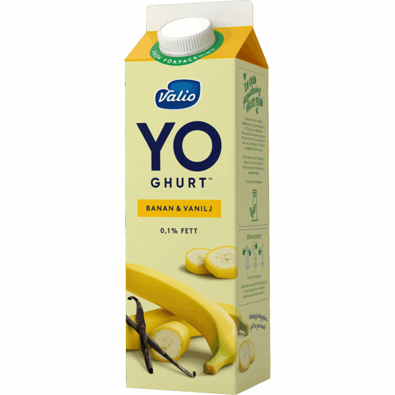 Valio YO-ghurt™ banan & vanilj 0,1% 1000 g