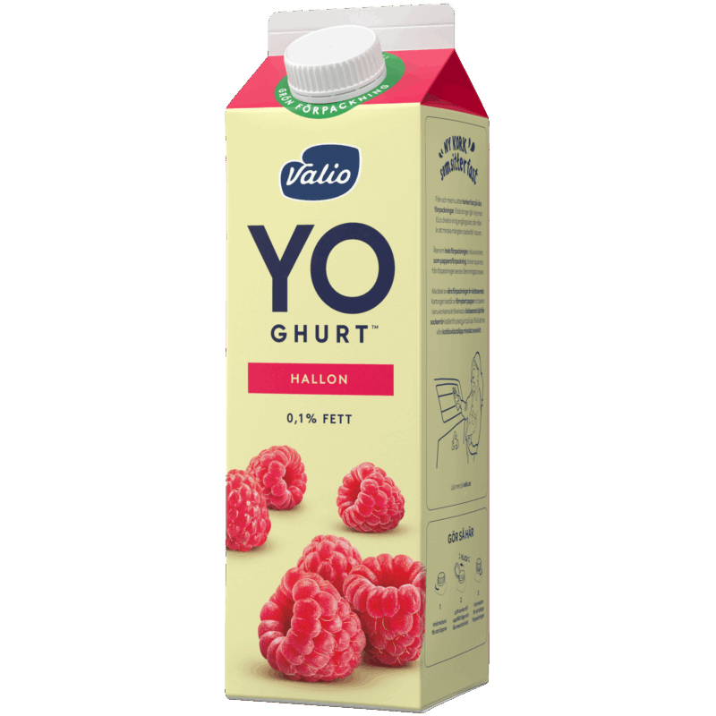 Valio YO-ghurt™ hallon 0,1 % 1000g