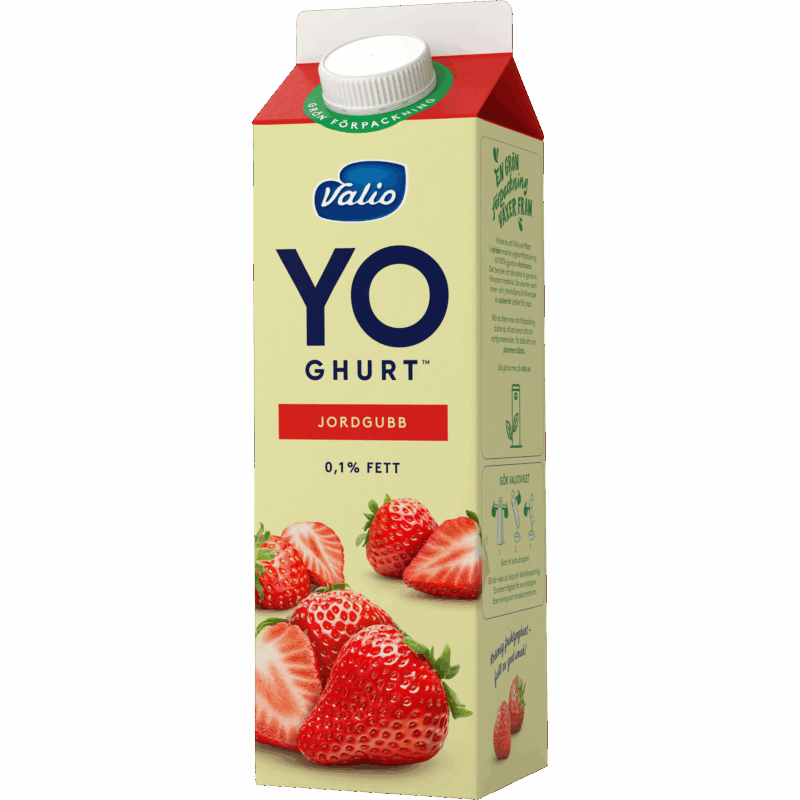 Valio YO-ghurt™ jordgubb 0,1% 1000g