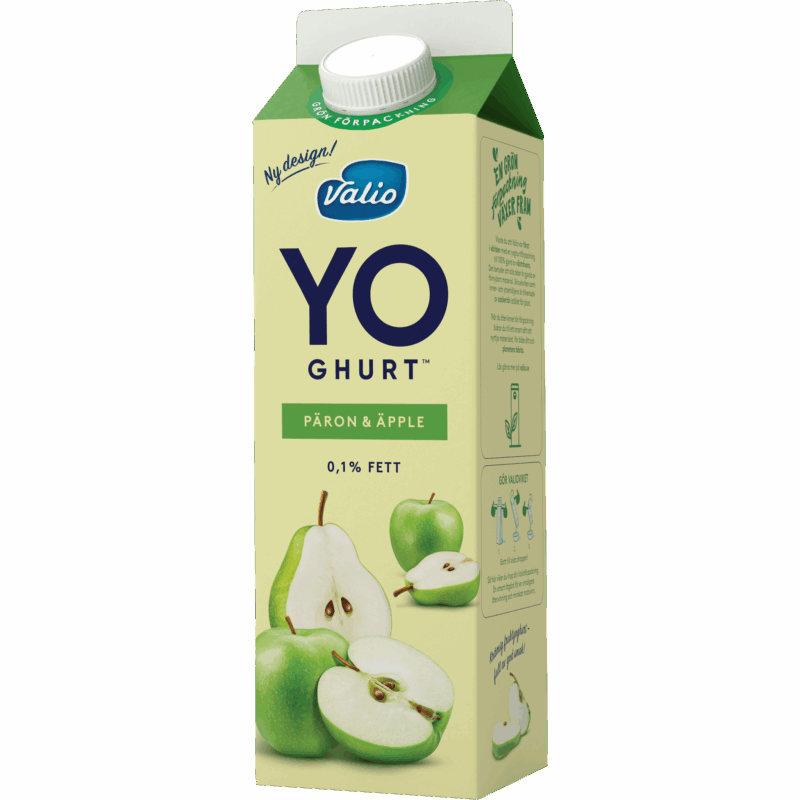 Valio YO-ghurt™ päron-äpple 0,1 % 1000g