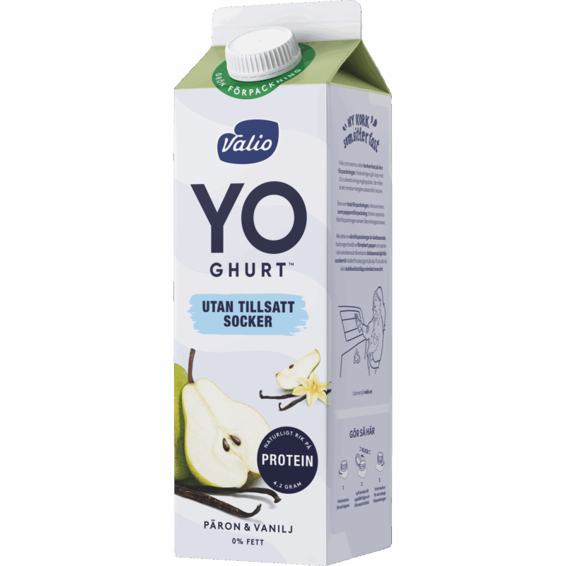 Valio YO-ghurt™ päron & vanilj 0% 1000g