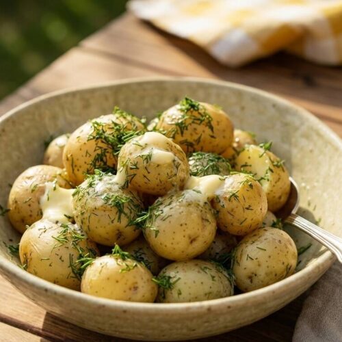 Smörslungad färskpotatis