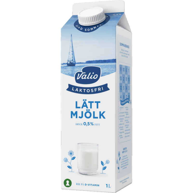 Valio Laktosfri lättmjölkdryck 0,5% 1 L