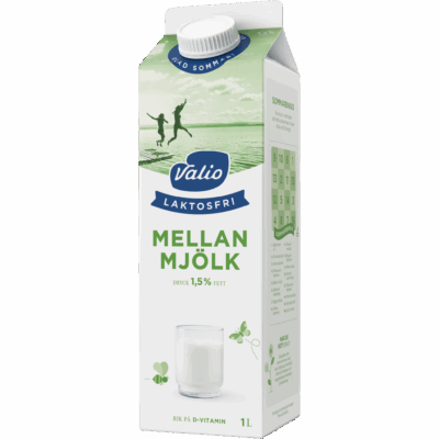 Valio Laktosfri mellanmjölkdryck 1,5% 1L