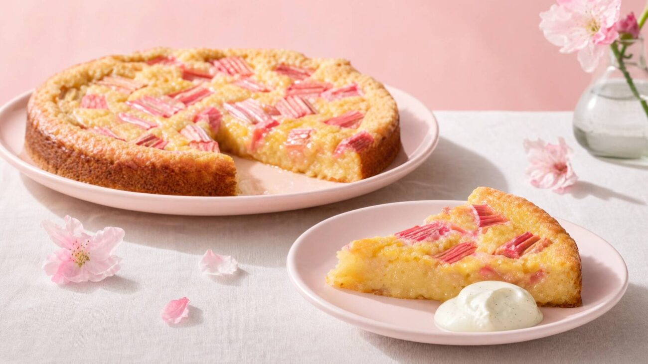Rabarberkladdkaka
